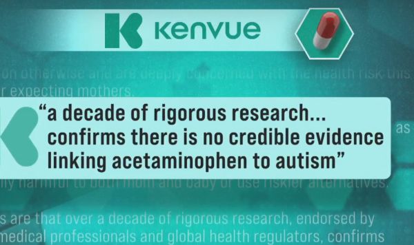 Производителят на тиленол Kenvue пише в изявление, че парацетамолът не причинява аутизъм. Kenvue