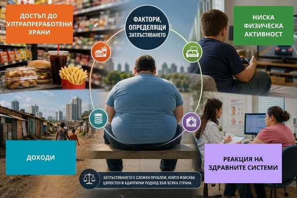 Тенденциите в честотата на затлъстяване се определят от комбинация от фактори Фактори за затлъстяване