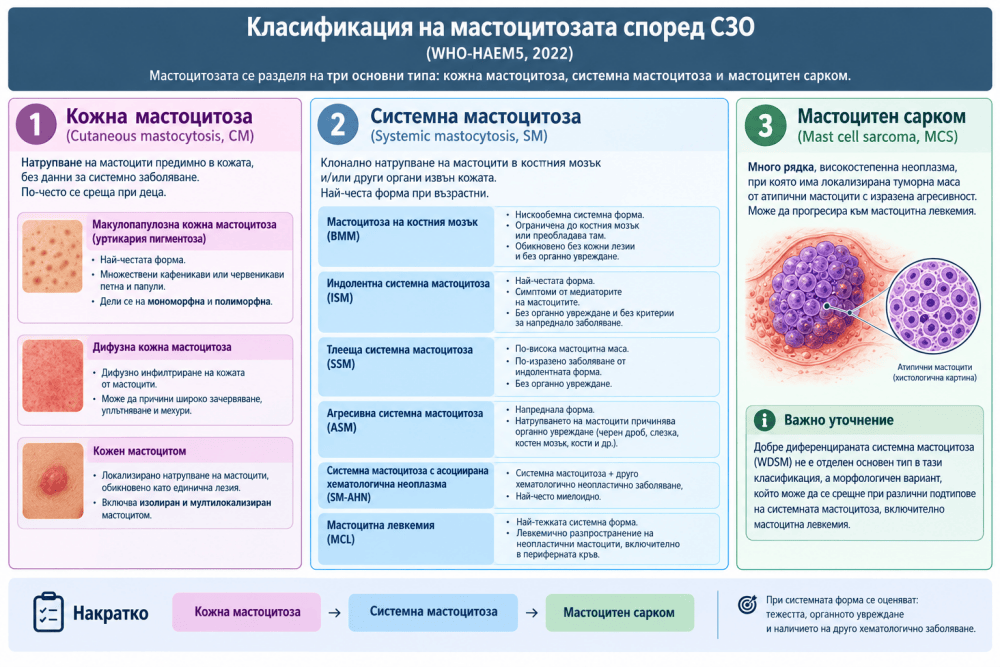 Класификация на мастоцитоза Класификация на мастоцитоза