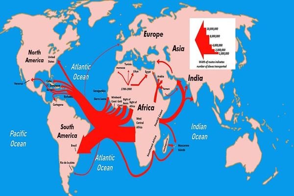 карта на търговията с роби