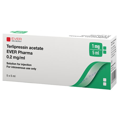 ТЕРЛИПРЕСИН АЦЕТАТ инжекционен разтвор 0.2 мг/мл 5 мл * 5 EVER PHARMA