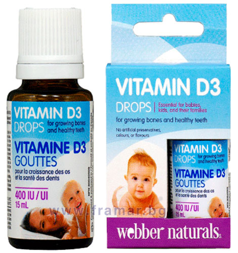 витамин д 3 за деца капки 400 Iu Ui 15 мл уебър натуралс