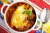 Чеснова супа с крутони, шунка и яйца