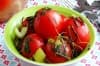 Мариновани домати с копър, целина и чесън