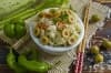 Ориз с пълнени зелени маслини, тиквички и моркови