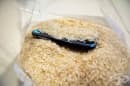 Ако телефонът ви падне във вода, абсорбирайте влагата с ориз