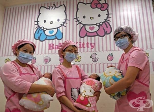 В Тайван откриха първото родилно отделение в света в стил Hello Kitty