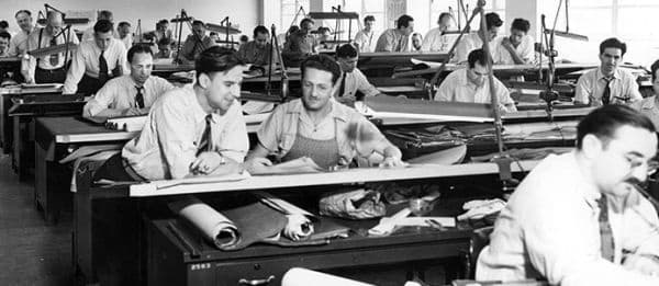 15 невероятни ретро снимки показват как са работили хората преди AutoCAD