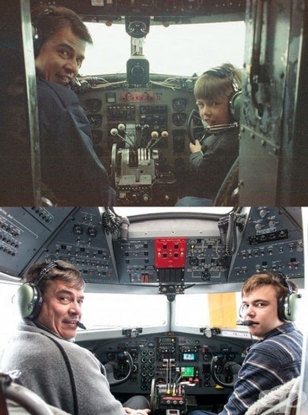 Баща и син - две поколения с едно и също хоби.
