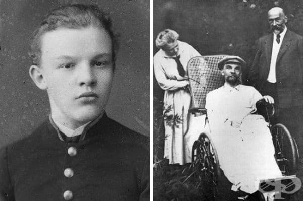 Владимир Ленин като млад и неговата поредна снимка. Невъзможно е да си представим, че това е един и същ човек.