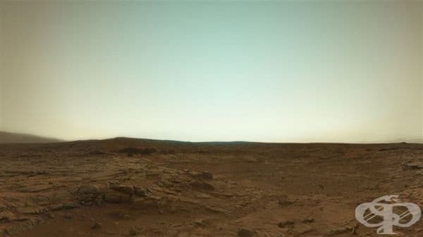 Истинско цветно изображение на Марс, заснето от марсохода "Curiosity".