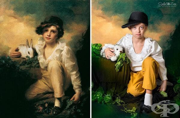 "Boy and rabbit"