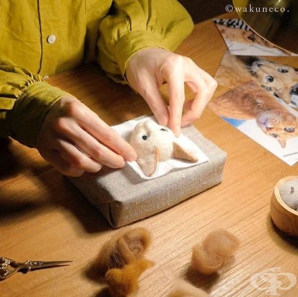 Японски художник впечатлява с 3D портрети на котки от вълна