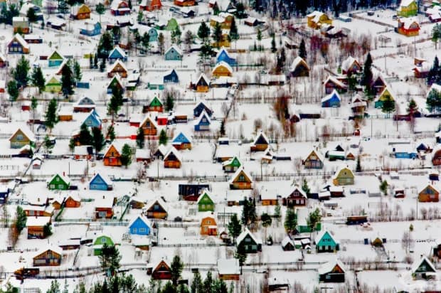 Селце близо до Ахангелск, Русия.