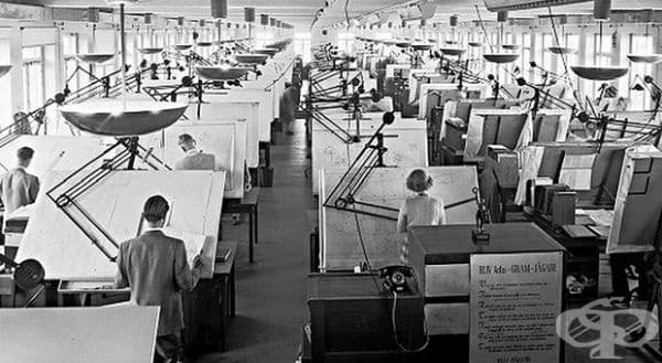 15 невероятни ретро снимки показват как са работили хората преди AutoCAD
