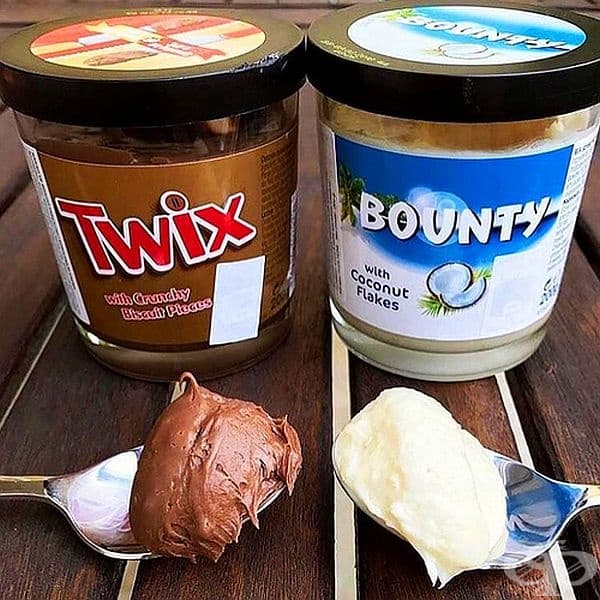 Twix и Bounty във вид на паста