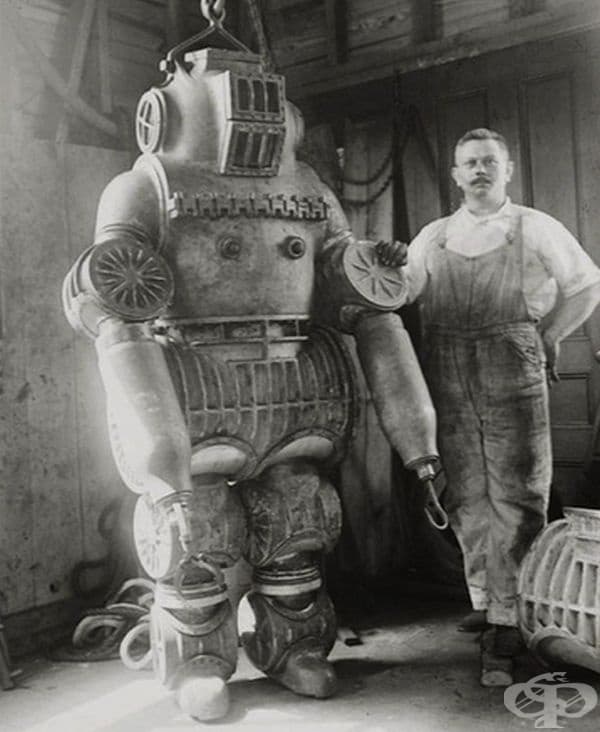 Костюм за гмуркане с тегло почти 200 кг. 1911 г.