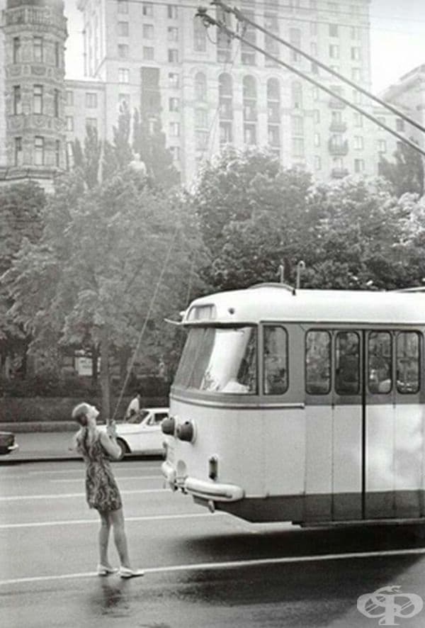 Шофьор на тролейбус, 1975 г.