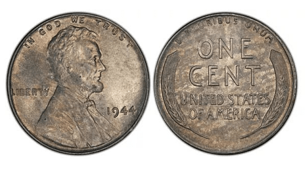 Стоманен цент с жито (1944). Цена: 75 000–110 000 $. От 1944 г. към сплавта са се включвали също и рециклирани боеприпаси. В 1 партида е включена и стомана. Днес стоманените стотинки от 1944 г. са останали само около 30 броя.