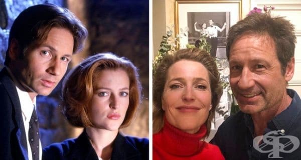 „Досиетата Х“, 1997 и 2019 г. Сериалът стартира през 1993 г. Дейвид Духовни тогава е на 32, а Джилиан Андерсън на 24. През 2018 г. се излъчи 11-и сезон, така че Мълдър и Скали отново се събраха.