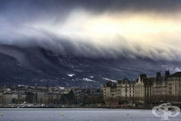 Снимка на цунами в Женева, Швейцария (фотограф: Alex Teuscher).