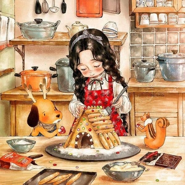 Художничката вярва, че най-доброто място за вдъхновение е уединението сред природата.
