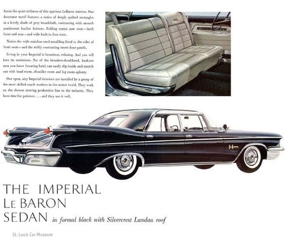 Реклама 1960 Imperial LeBaron седан.