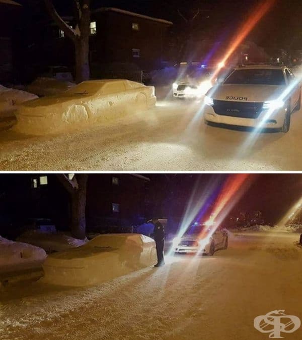 Паркирал на грешното място. Ще бъде глобен ... Но не, никой не се показва.