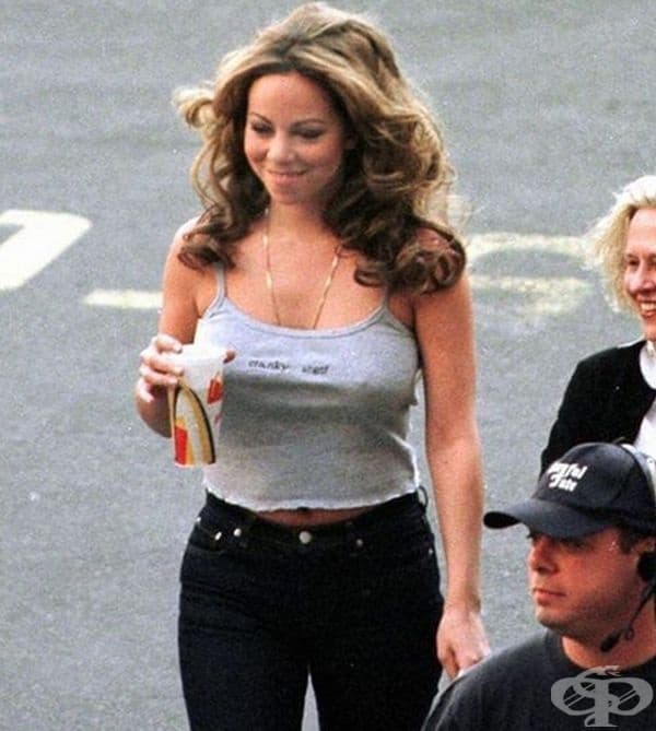 Марая Кери на снимачната площадка за филма „The Bachelor“ през 1999 г.