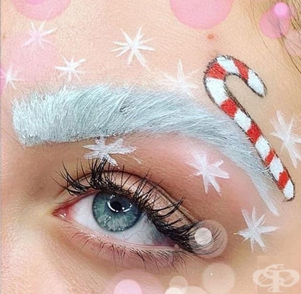 Коледни вежди в духа на зимните празници