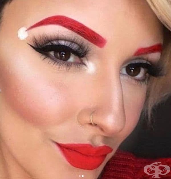 Коледни вежди в духа на зимните празници