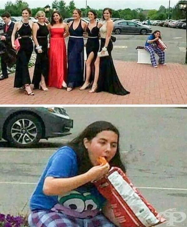 Тя просто е гладна.