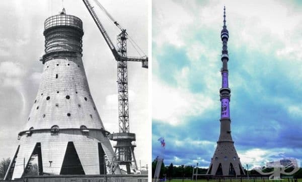 Кулата Останкино, Москва, Русия. Строителство: 1960-1967 г.