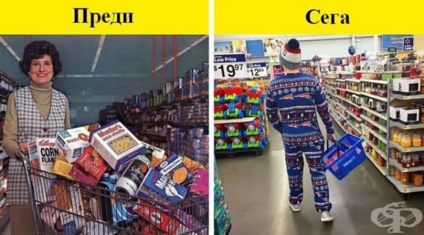 Пазаруване в кварталния магазин.