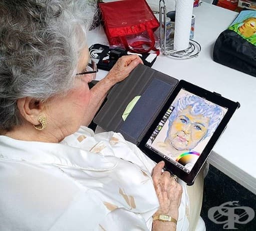 Тази 84-годишната баба получава Ipad като подарък и създава това чудесно произведение с приложението за рисуване