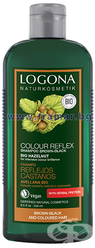 ЛОГОНА ШАМПОАН С ЛЕШНИК ЗА КЕСТЕНЯВИ ИЛИ ОЦВЕТЕНИ В КЕСТЕНЯВО КОСИ 250 ...