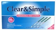 ТЕСТ ЗА БРЕМЕННОСТ КЛИЪР И СИМПЪЛ (CLEAR & SIMPLE) ЛЕНТА * 3