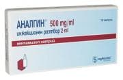 АНАЛГИН ампули 50% 2 мл. SOPHARMA