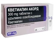КВЕТИАПИН SR АКОРД таблетки с удължено освобождаване 300 мг. * 60 ACCORD HEALTHCARE LTD