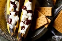 Банани с маршмелоу и шоколад