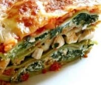 Лазаня със спанак и шунка