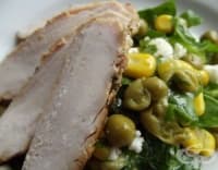 Салата от пилешко филе и спанак