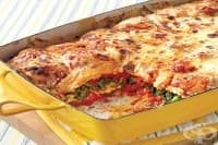 Лазаня от равиоли със сирена, спанак и сос Маринара