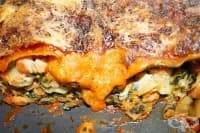 Лазаня със сьомга и спанак