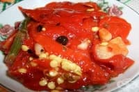 Мариновани люти чушки с чесън, копър и горчица