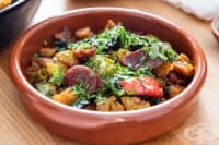 Мигас - испанско ястие с хляб и чоризо