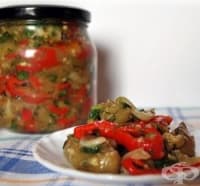 Мариновани пълнени патладжани