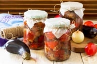 Рецепти за консерва от патладжани с чушки