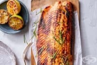 Сьомга с мисо и кленов сироп