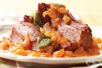 Свинско с ананас и люти чушки